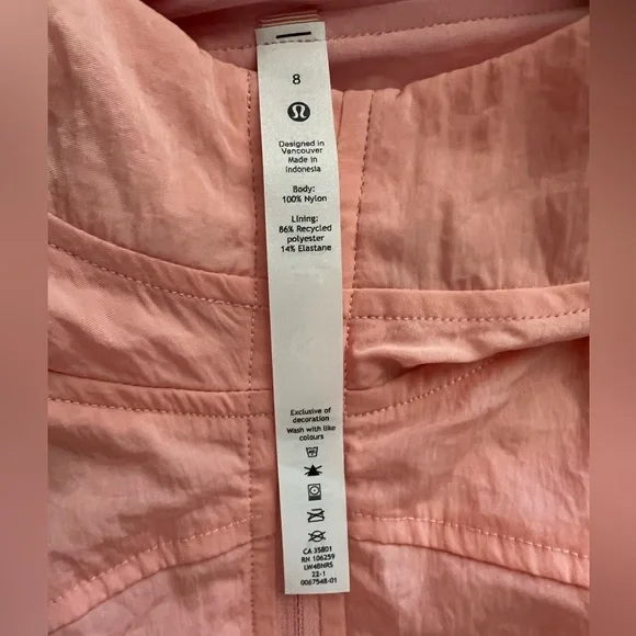 Lululemon Ready to Go Pink Mist Hooded Jacket NWOT size 8 - Picture 9 of 10
